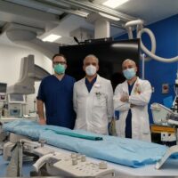 Ospedale di Conegliano: eseguita dalla Radiologia interventistica rivascolarizzazione in paziente con grave ischemia