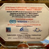 VISION + ONLUS ETS – riceve il XVIII Premio ‘COMUNICARE SALUTE – MICHELE CORSARO 2023’ a Roma